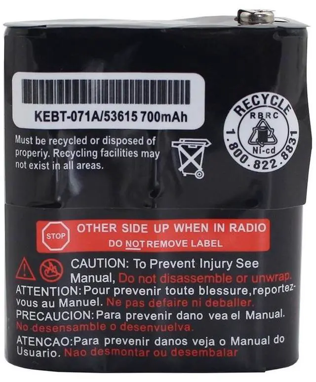 Alt view image 2 of 5 - Karier 5 Pack 3.6V 700mAh Replacement Two-Way Radio Battery for Motorola 53615 m53615 KEBT-071-A KEBT-071-B KEBT-071-C KEBT-071-D Talkabout Radio MR350 MJ270 EM1000 T5000 FV500 FV800 T5950 T6000