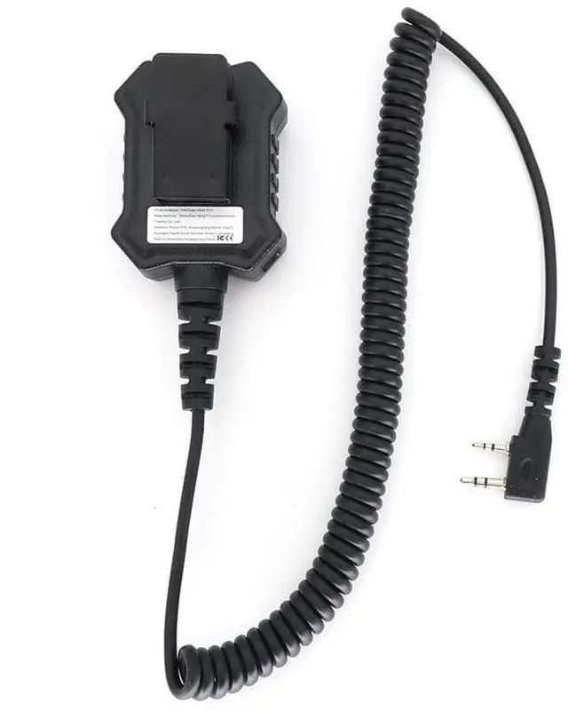 Alt view image 2 of 5 - YiNiTone U94X PTT Tactical PTT Civilian Version Adapter Mobile 2 Pin 7.0mm Plug Push to Talk for for Kenwood TYT Baofeng UV82 UV5R UV6R BF888S Walkie Talkie U94X Push to Talk Button