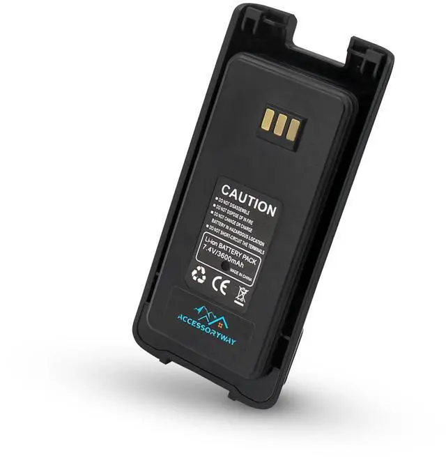 Main image of Accessoryway MD-390 7.4V3600mAh Li-Ion Replacement Battery Pack with USB-C Charging Port, Built-in LED Indicator Compatible with HYT MD-390 and MD-UV390 Plus DMR Two Way Radio