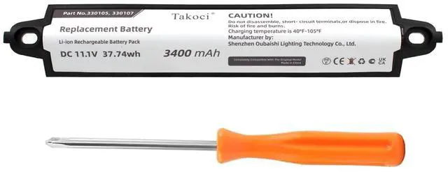 Main image of SCESMIA 330107 Battery Replacement Compatible with Bo-se Soundlink Soundlink 2 Soundlink 3 SoundTouch 20 Soundlink II Fits P/N 404600 414255 359495 359498 330107/A 330105A 359498 11.1V 3400mAh