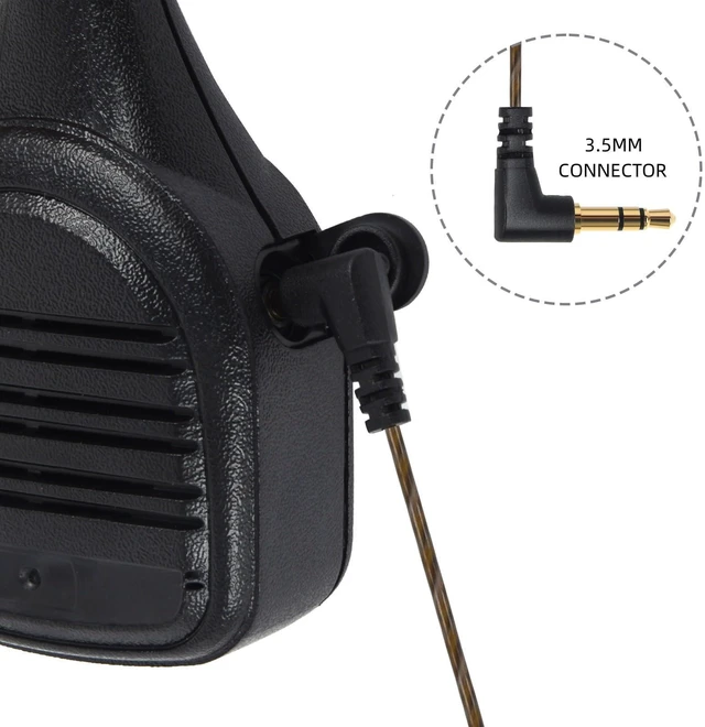 Alt view image 3 of 5 - Renastar 3.5mm Covert Security Listen Only Earpiece Receiver Surveillance Headset for FBI Police Law Enforcement