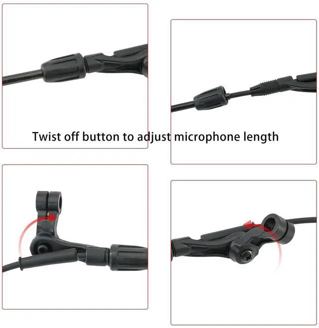 Alt view image 3 of 5 - Hearangel Boom Microphone Adjustable 2 pin Compatible with COMTAC Series Headsets (A Short)