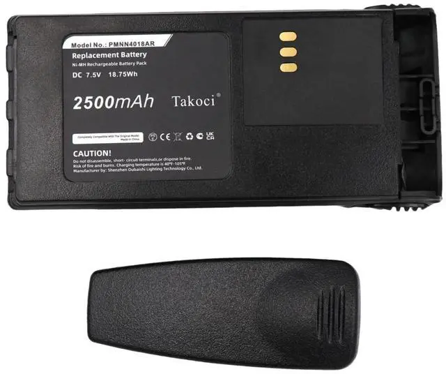 Alt view image 2 of 5 - SCESMIA MTX8250 Battery Replacement Compatible with Moto-ro-la CT250 CT150 CT450 CT450LS GP308 GP88s P040 P080 PRO3150 PMNN4017 PMNN4018 7.5V/2500mAh