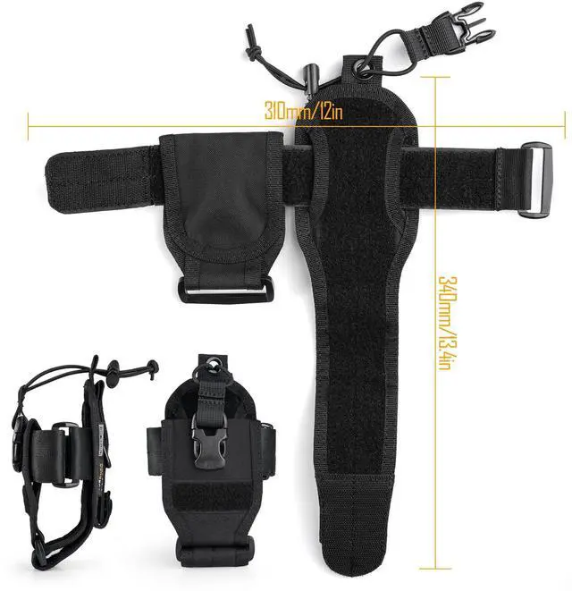 Alt view image 3 of 5 - TACTICAL GEEK Universal Radio Pouch, Molle Holster Accessories for Walkie Talkies, Radios Storage Case, Walkie Talkies Case Carrier Nylon Carry Bag, Adjustable Radio Holder for Portable Black