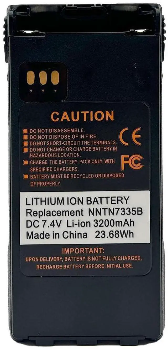 Alt view image 2 of 5 - Fascinatacc NNTN7335B NNTN7335 NNTN7335A 3200mAh Li-ion Battery USB Type C for XTS1500 XTS2500 XTS2250 PR1500 MT1500 Portable Radio NNTN7554 NTN9858C NTN9858 NTN9857C with Belt Clip