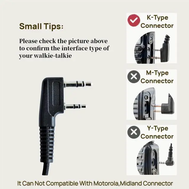 Alt view image 5 of 5 - CENMIGO Walkie Talkie Speaker Microphone, Remote Shoulder-Mounted Police Mic Compatible (2 Pack)