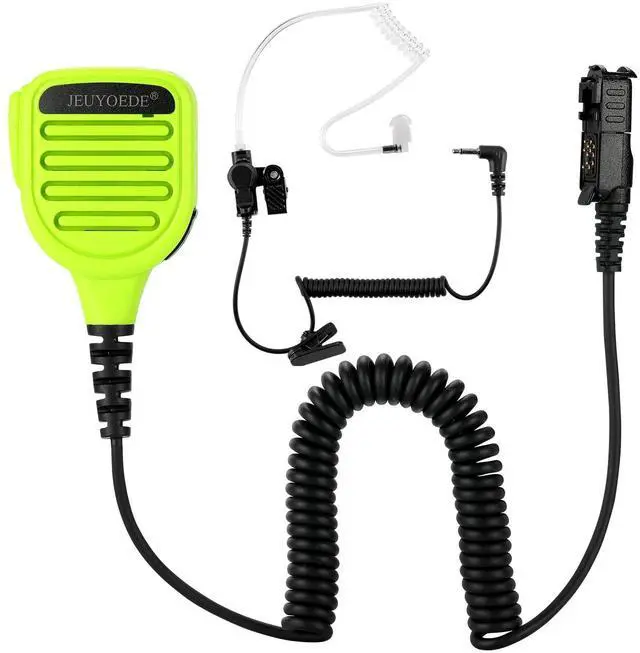 Main image of JEUYOEDE Waterproof Radio Mic Remote Handheld Walkie Talkie Microphone with 3.5mm Audio Jack Compatible with Motorola XPR3300 XPR3300e XPR3500 XPR3500e Green