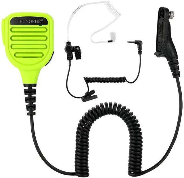 Main image of JEUYOEDE Waterproof Walkie Talkie Microphone Remote Handheld Radio Mic with 3.5mm Audio Jack Compatible with Motorola APX1000 APX4000 APX6000 APX7000 XPR6350 XPR6550 XPR7550e Green