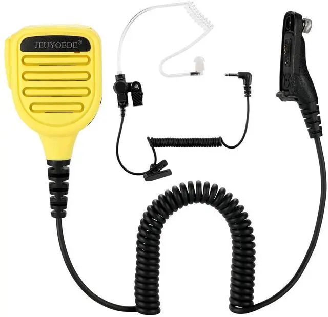 Main image of JEUYOEDE Waterproof Walkie Talkie Microphone Remote Handheld Radio Mic with 3.5mm Audio Jack Compatible with Motorola APX1000 APX4000 APX6000 APX7000 XPR6350 XPR6550 XPR7550e Yellow