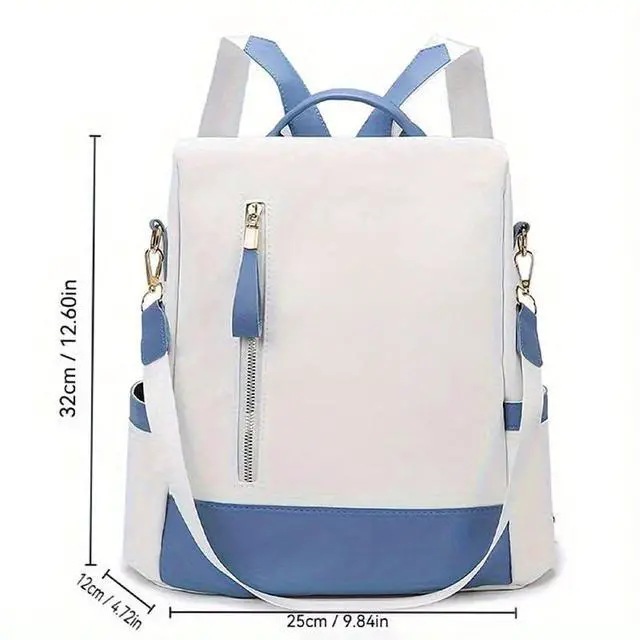 Alt view image 3 of 5 - QIBANHUA Backpack for Women & Men 11 inches Laptop Backpack with Initials Backpack Purse with Anti-Theft Pocket Tote Shoulder Bag (R)