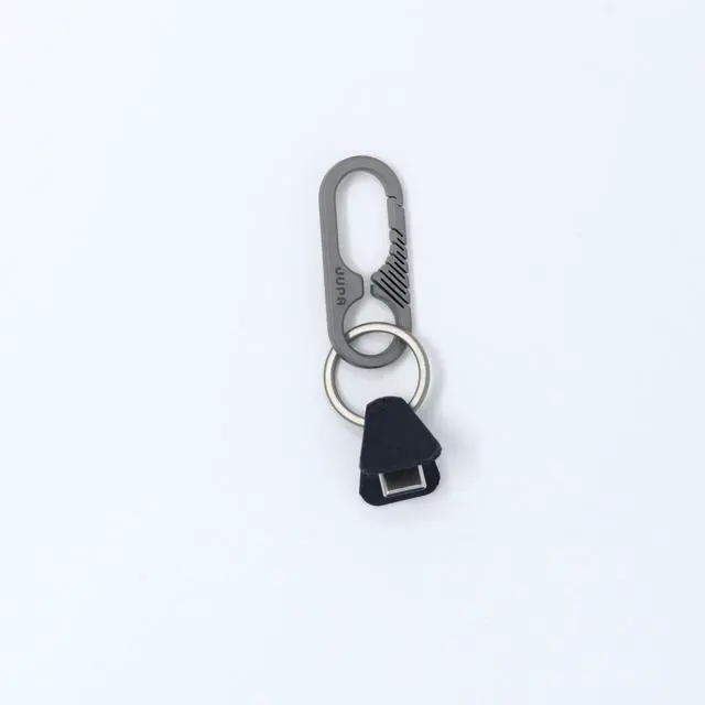 Alt view image 4 of 5 - Jura Anchor for All Apple AirPods Titanium Carabiner Clip - Black Carbon Fiber Anchor AirPods Pro 3, Pro 2, AirPods 4 & Every Generation Keychain Lanyard Attachment Lightning & USB-C Inc
