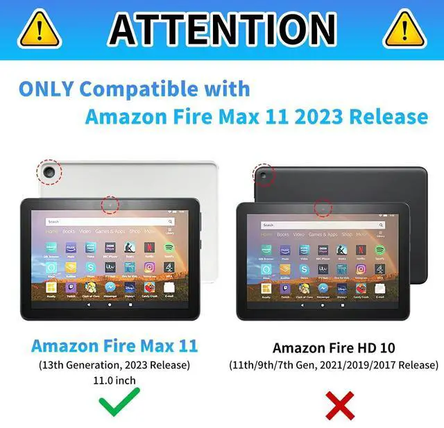 Alt view image 2 of 5 - CGFGHHUY Case for All-New Fire Max 11 Case 13th Generation 2023 Release 11 inch 360 Degree Rotating Stand Protective Smart Cover with Auto Wake Sleep - Watercolor Cat