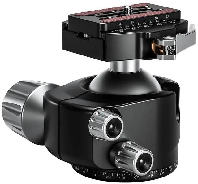 Alt view image 4 of 5 - Leofoto LH-LR Ball Head, Lever Release, Bubber Level, Low Profile, 3/8" Srew Hole, Arca Compatible (LH-55LR)