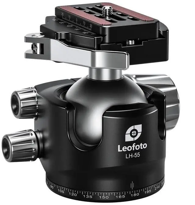 Alt view image 3 of 5 - Leofoto LH-LR Ball Head, Lever Release, Bubber Level, Low Profile, 3/8" Srew Hole, Arca Compatible (LH-55LR)