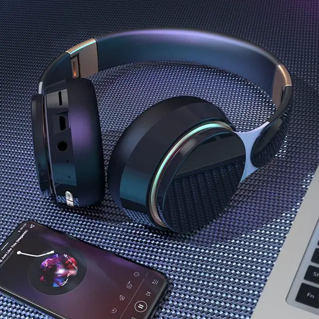 Alt view image 4 of 5 - Vvikizy Noise Cancelling Headphones, Bluetooth Over Ear Headphones Wireless Stereo Deep Bass Headset Foldable and Retractable Headset for Sports Travel