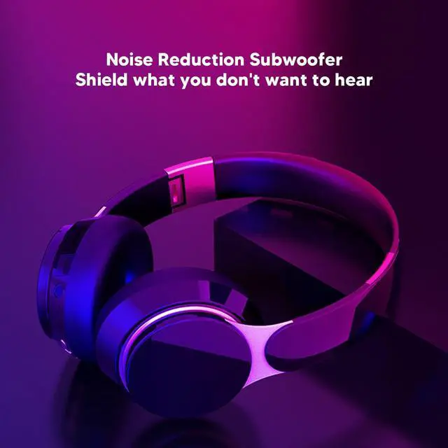 Alt view image 5 of 5 - Vvikizy Noise Cancelling Headphones, Bluetooth Over Ear Headphones Wireless Stereo Deep Bass Headset Foldable and Retractable Headset for Sports Travel