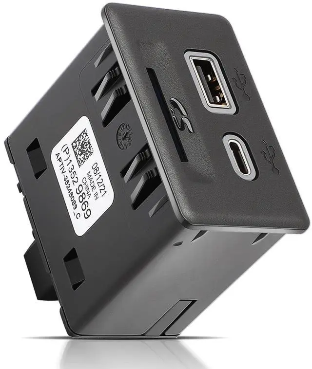 Main image of AUROLYNNE Console USB Port Replacement 13525431 Compatible with Chevy Silverado 1500 2019/Blazer 2019,3-Port USB Adapter Upgrade for GMC Sierra 1500 2019/ Acadia 2020,Replace 13529869