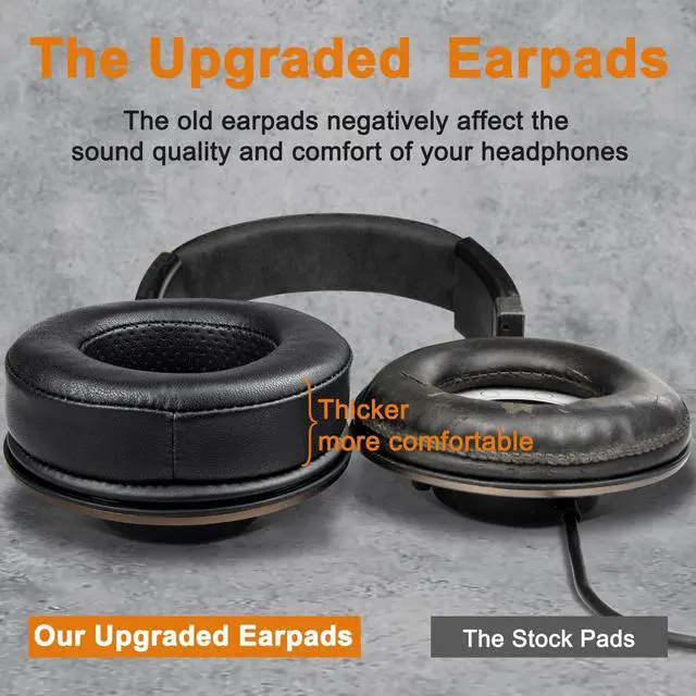 Alt view image 5 of 5 - SOULWIT Lambskin Earpads Replacement for AKG Pro Audio K52 K72 K92 M220 K240 K241 K242 K271 K272 K340 K550 K551 K553 S MKII MK2, Ear Pads Cushions with Noise Isolation Foam - Black