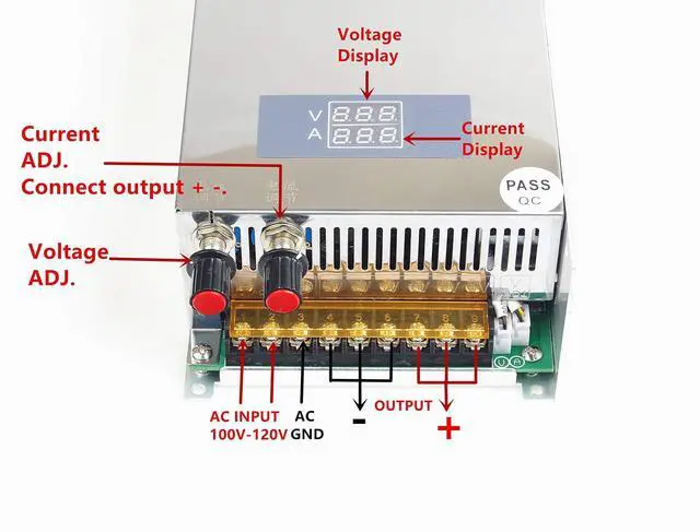 Alt view image 4 of 5 - LIVISN Adjustable DC Power Voltage Converter AC 110V to DC 0-36V 0-28A Module 36V 28A Switching Power Supply Digital Display 1000W Voltage Regulator Built in Cooling Fan (0-36V 0-28A)