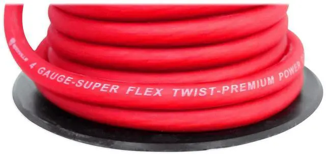 Alt view image 3 of 5 - Rockville R4G40R 4 AWG 40 Ft Car Amp Power/Ground Wire Spool, Ultra-Pure Conduction, Flexible Red PVC Jacket, High Copper Content for Car Audio Systems