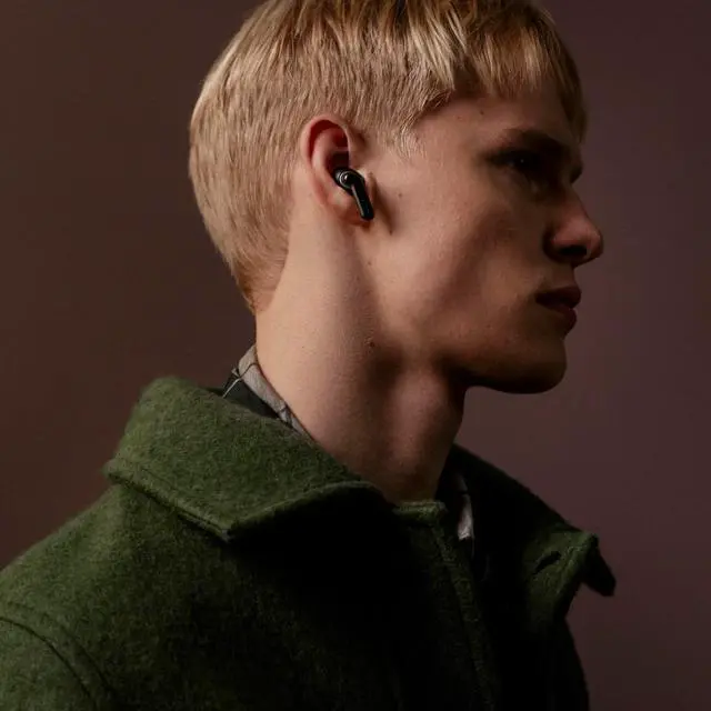 Alt view image 4 of 5 - Sudio E4 Pro Hybrid Active Noise Cancelling Wireless Earbuds, Bluetooth 6.0, High-Definition Sound, 30H Battery, Multipoint Connectivity, Wireless Charging Case, Sweat & Splash Resistant