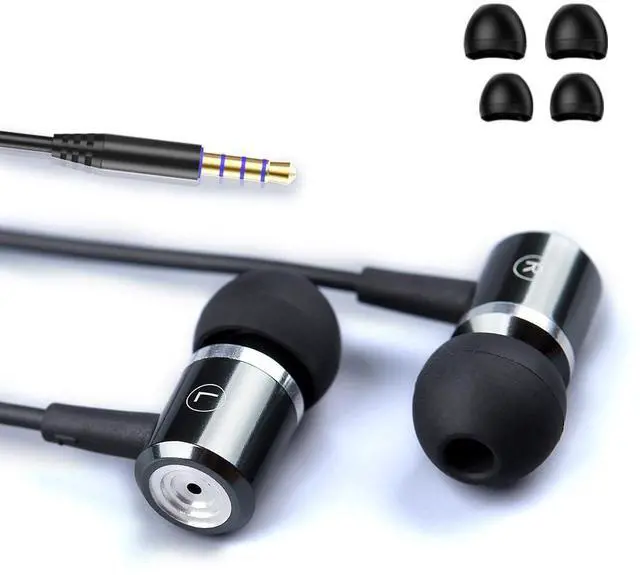 Alt view image 5 of 5 - Wired Headphones with Call Noise-Canceling - Stereo Bass, Clear Call & No Noise,Comfortable Noise Isolation Ear buds with Multi-Function Plug,Wired In Ear Earphones with ENC Noise cancellation Mic