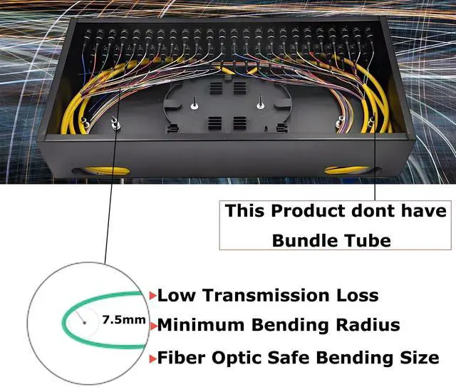 Alt view image 3 of 5 - Xunsomten 12 Strand LC/APC Fiber Optic Pigtail 1.2m LC Singlemode Fiber Pigtail for Networks Communication System,OS1/OS2, Compatible,9/125um,2 Packs
