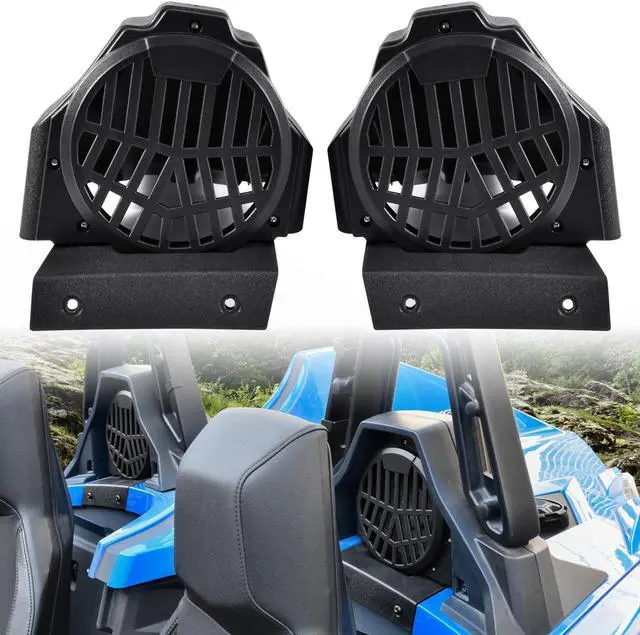 Main image of SAUTVS Rear Speaker Enclosures for 2015-2025 Slingshot, Rear Behind Head 6.5" Speaker Pods Panels Behind Seat 6.5in Speaker Pods for Polaris Slingshot S SL SLR R LE 2015-2025 Accessories (2PCS)