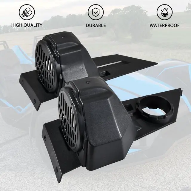 Alt view image 3 of 5 - SAUTVS Rear Speaker Enclosures for 2015-2025 Slingshot, Rear Behind Head 6.5" Speaker Pods Panels Behind Seat 6.5in Speaker Pods for Polaris Slingshot S SL SLR R LE 2015-2025 Accessories (2PCS)