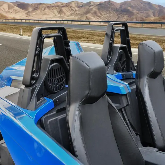 Alt view image 2 of 5 - SAUTVS Rear Speaker Enclosures for 2015-2025 Slingshot, Rear Behind Head 6.5" Speaker Pods Panels Behind Seat 6.5in Speaker Pods for Polaris Slingshot S SL SLR R LE 2015-2025 Accessories (2PCS)