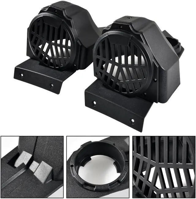 Alt view image 4 of 5 - SAUTVS Rear Speaker Enclosures for 2015-2025 Slingshot, Rear Behind Head 6.5" Speaker Pods Panels Behind Seat 6.5in Speaker Pods for Polaris Slingshot S SL SLR R LE 2015-2025 Accessories (2PCS)