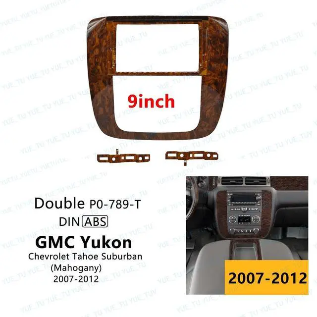 Alt view image 4 of 5 - 9Inch 2Din Installation Dash Kit Fits for Chevrolet Gmc Yukon Tahoe Suburban 2007-2012 Aftermarket Android Car Radio Stereo Mounting Fascia Panel