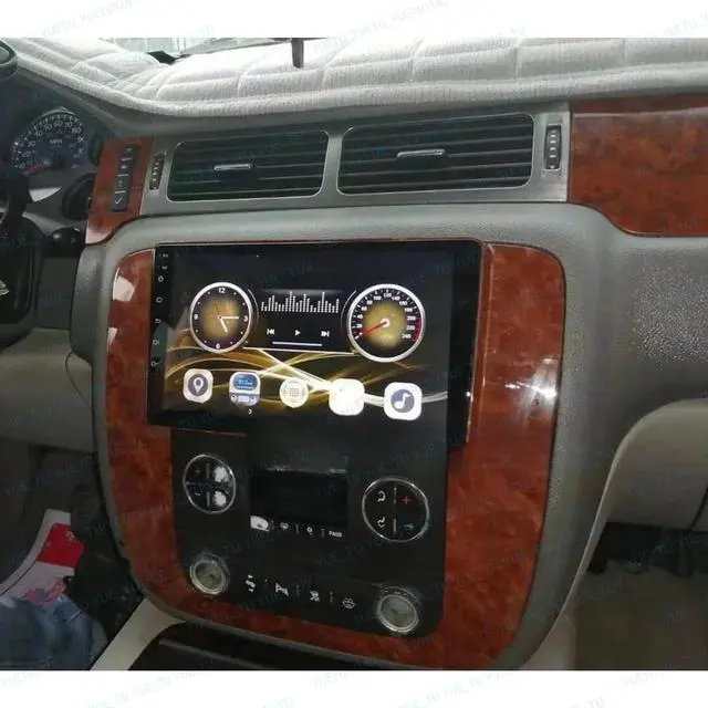 Alt view image 2 of 5 - 9Inch 2Din Installation Dash Kit Fits for Chevrolet Gmc Yukon Tahoe Suburban 2007-2012 Aftermarket Android Car Radio Stereo Mounting Fascia Panel
