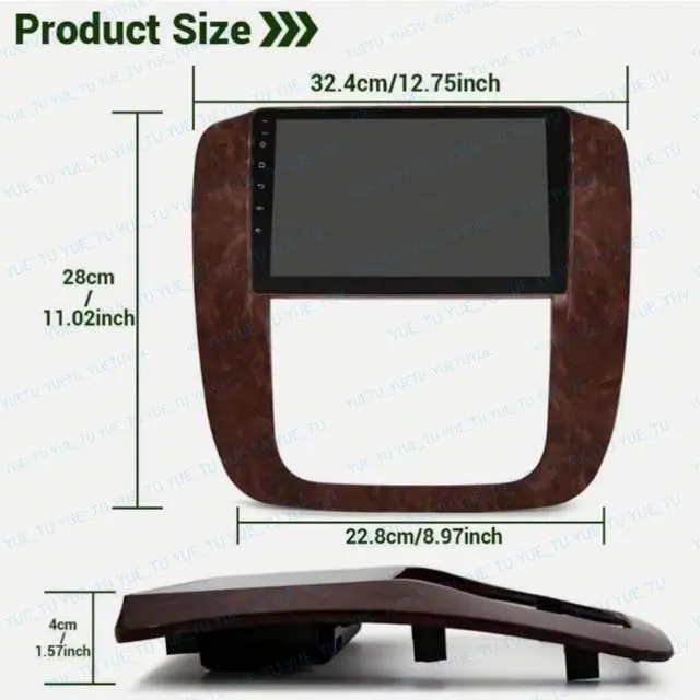 Alt view image 5 of 5 - 9Inch 2Din Installation Dash Kit Fits for Chevrolet Gmc Yukon Tahoe Suburban 2007-2012 Aftermarket Android Car Radio Stereo Mounting Fascia Panel