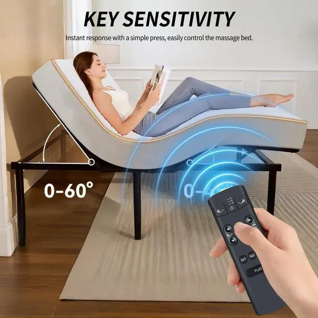 Alt view image 2 of 5 - RYQIF Replacement Remote Control Compatible with iDealBed 5i Custom Adjustable Bed Base with Backlit