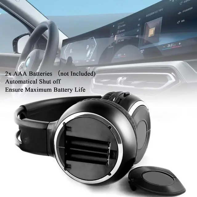 Alt view image 4 of 5 - JYSiptkird Universal 2 Channel IR Foldable Headphones,Kids Wireless Headphones for Universal Car Entertainment System,Infrared Headset for Car DVD Video (2 Pack)