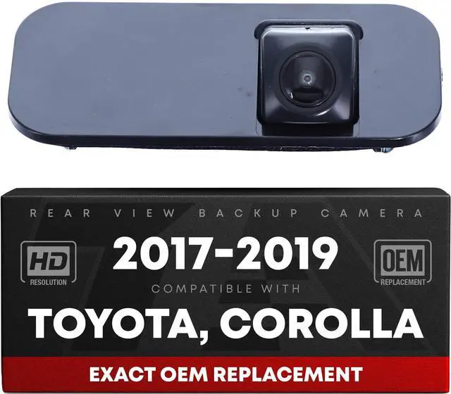 Main image of Rear View Backup Camera, Reverse Park Assist - Compatible with 2017-2019 Toyota Corolla - OEM 867A002040, TO1960143