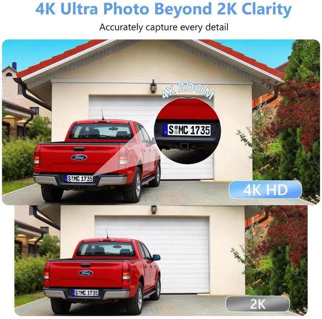 Alt view image 2 of 5 - abetap Hieasy 8MP 4K Window Camera Magnetic Mount with 32GB SD Card,5GHz&2.4GHz WiFi Indoor Cameras for Home Security with Color Night Vision,AI Human Vehicle Detection,No Subscription,24/7 Recording