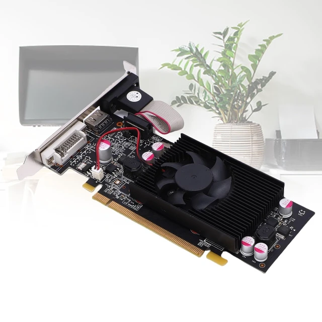Alt view image 5 of 5 - GT 610 1GB GDDR3 Graphics Card, PCIe 2.0, Silent Fan