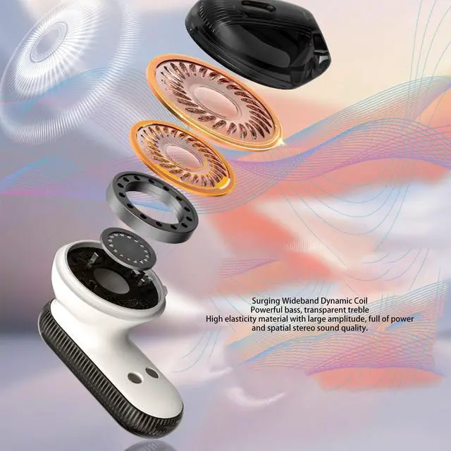 Alt view image 5 of 5 - LAISANIM Remote Headphones with a Stable Connection, Powerful Battery Housing for The Rotating Page: Wireless Headphones to Relax at Home (Black)