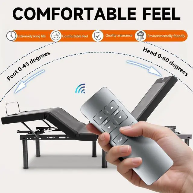 Alt view image 2 of 5 - ZWP RF411 Relacement Remote Control for Beautyrest Advanced Motion Adjustable Bed, for OKIN Refined Serta Motion iSeries Essentials III 3, Version 4(IV) and 5(V) JLDK.27.10.05 Adjustable Base Bed
