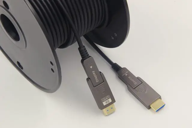 Alt view image 3 of 5 - SkyeySnail 8K Fiber Optic HDMI Cable 39ft/12m, Micro HDMI to HDMI 2.1, Detachable Type A+D, 48Gbps Ultra Speed, HDR, 3D, eARC, in Wall CL2 / CL3 Rated, Slim and Flexible HMDI 2.6 Cable.