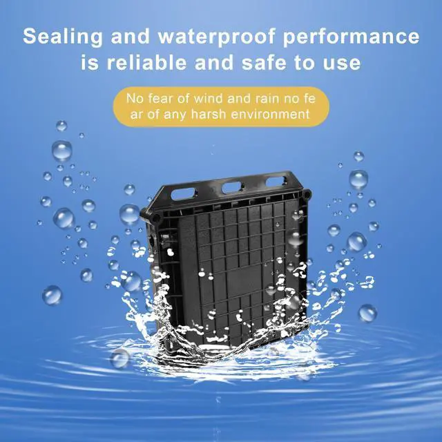 Alt view image 4 of 5 - PNGKNYOCN Fiber Optic Junction Box, 2 in 2 Out Splice Box, Mini Small Square Type 12 Core Outdoor Waterproof Protection Box