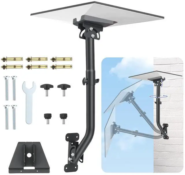 Main image of Gen 3 Starlink Mount, Lengthening 360 Adjustable Starlink Mounting Kit Compatible with V3 Starlink Standard Dish, Wall Mount/Roof Mount for Gen3 Starlink Internet Kit Satellite