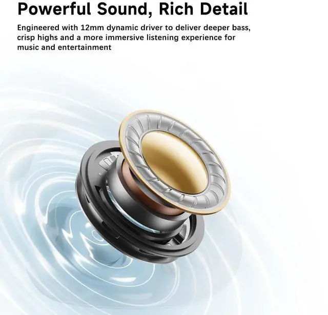Alt view image 2 of 5 - UPUNAIS Wireless Ear Buds,Bluetooth Headphones with ENC Noise Cancelling,50H Playtime Earphones with LED Power Display,IPX4 Waterproof in-Ear Earbuds for Sports/Workout,Smartphone Laptop(Silver