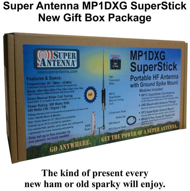 Alt view image 4 of 5 - Super Antenna MP1DXG HF Portable Antenna with Ground Mount ham Radio Amateur Go Bag