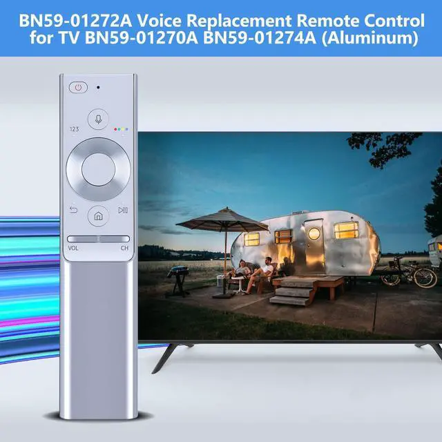 Alt view image 2 of 5 - PZL New BN59-01272A Replacement Voice Remote Control fit for Samsung TV BN59-01270A BN59-01274A QN88Q9FAMFXZA QN75Q9FAMFXZA QN65Q9FAMFXZA QN49Q6FAMFXZA QN55Q6FAMFXZA (Aluminum)