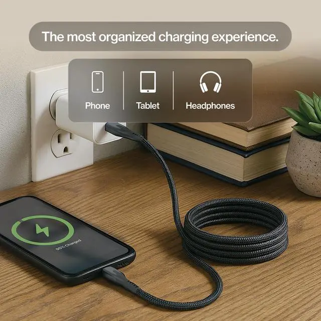 Alt view image 4 of 5 - Statik MagStack USB to USB C Cable, A to Type C Charger Fast Charging Phone Charger Cord, On The Go Magnetic Charging Cable for Car, Compatible with iPhone, iPad & Android, 27W 6FT, 5-Pack