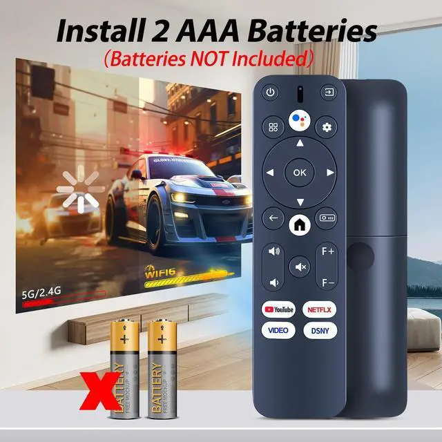 Alt view image 5 of 5 - WDZP New Projector Replacement Remote Control fit for ULTIMEA Nova C40 Poseidon E40, ZCGIOBN, WANBO Mozart 1 Pro 4K Supported Projector M1 PRO ETOE E3 PRO Whale Pro