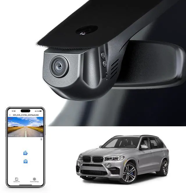Main image of Mangoal 4K Dash Cam Custom for BMW X5 Gen3 F85 F15 2014 2015 2016 2017 2018(Model A), X5M sDrive35i xDrive35i xDrive35d xDrive50i, OEM Style, 2160P UHD Video, WiFi & APP, GPS, 64GB Card